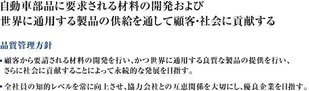 品質管理方針